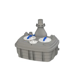 Sanicubic 2 Vx T Çift Motor Trifaze Tahliye İstasyonu 120 Lt küçük görsel