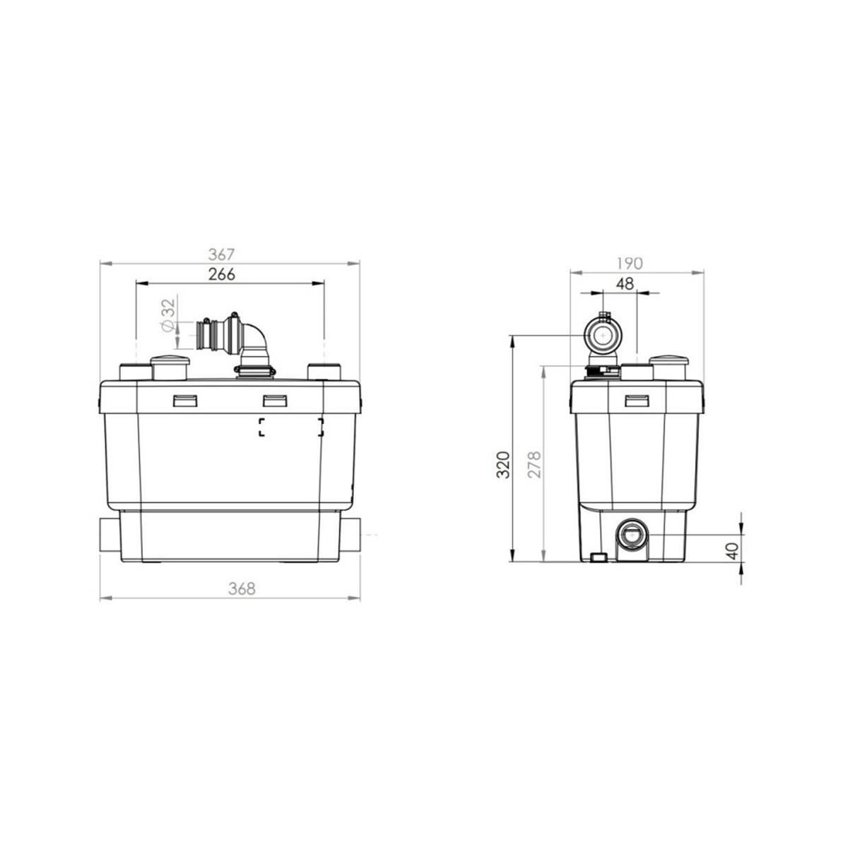 Sanivite 4 Ünite Atık Su Tahliye Pompası küçük görsel