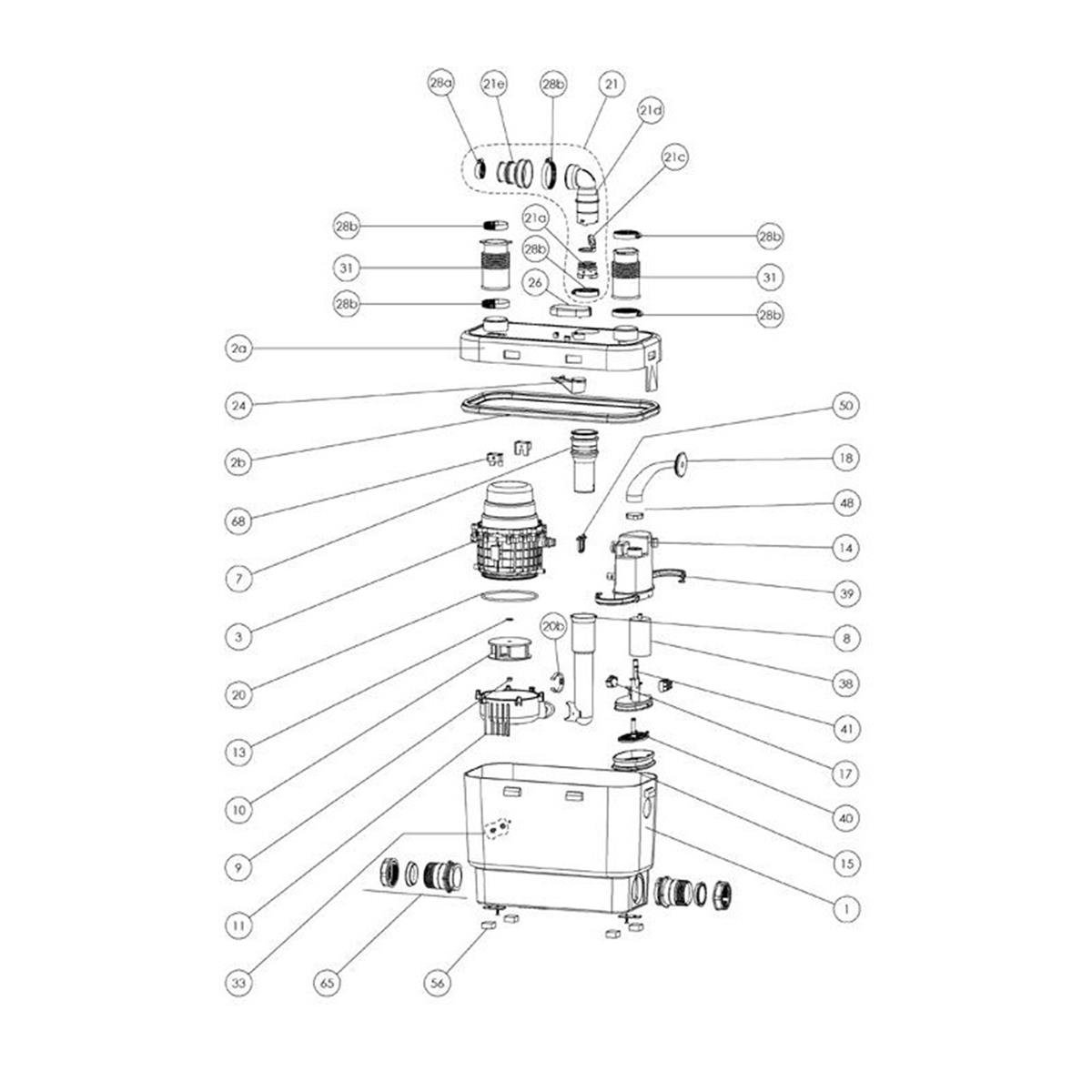 Sanivite 4 Ünite Atık Su Tahliye Pompası küçük görsel
