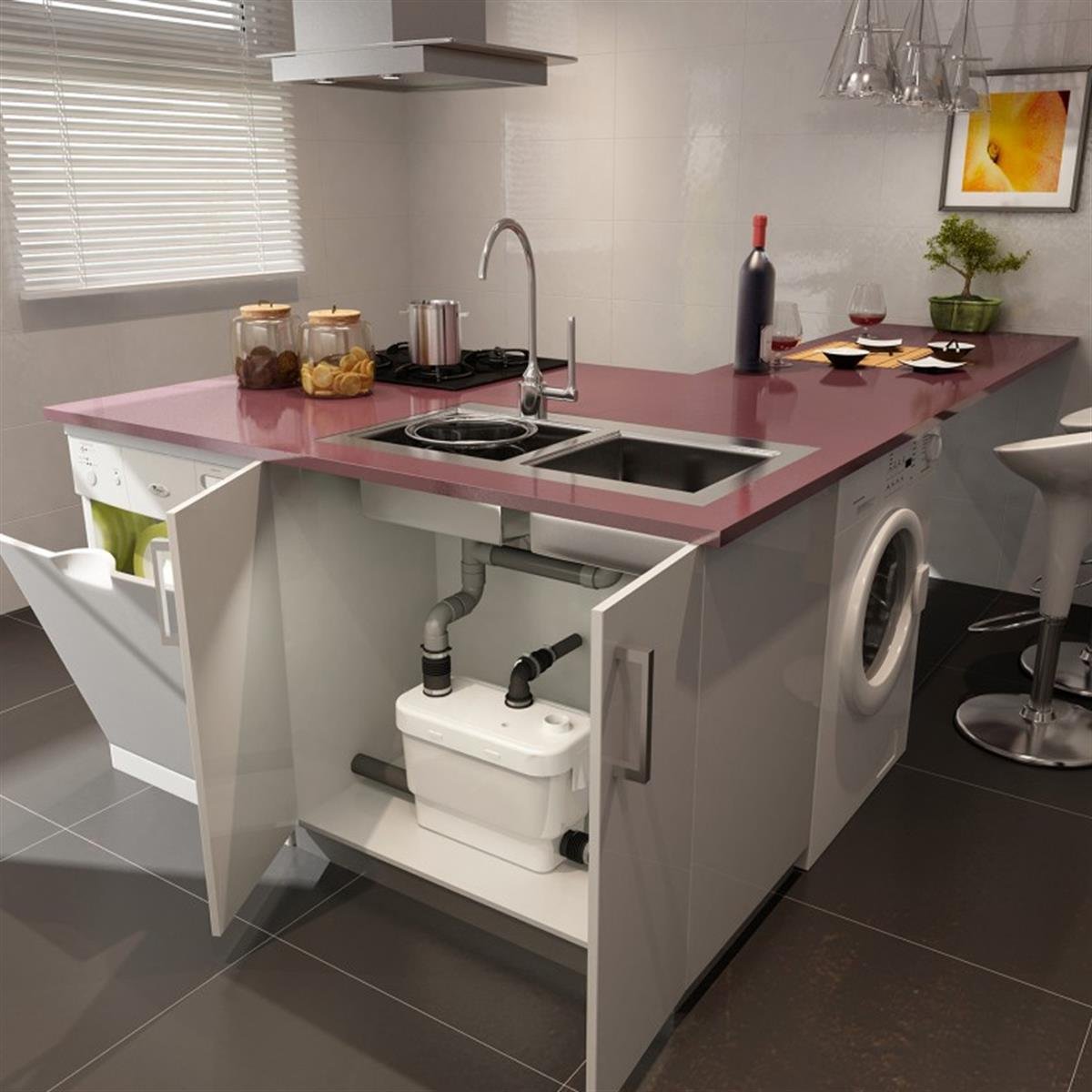 Sanivite 4 Ünite Atık Su Tahliye Pompası küçük görsel