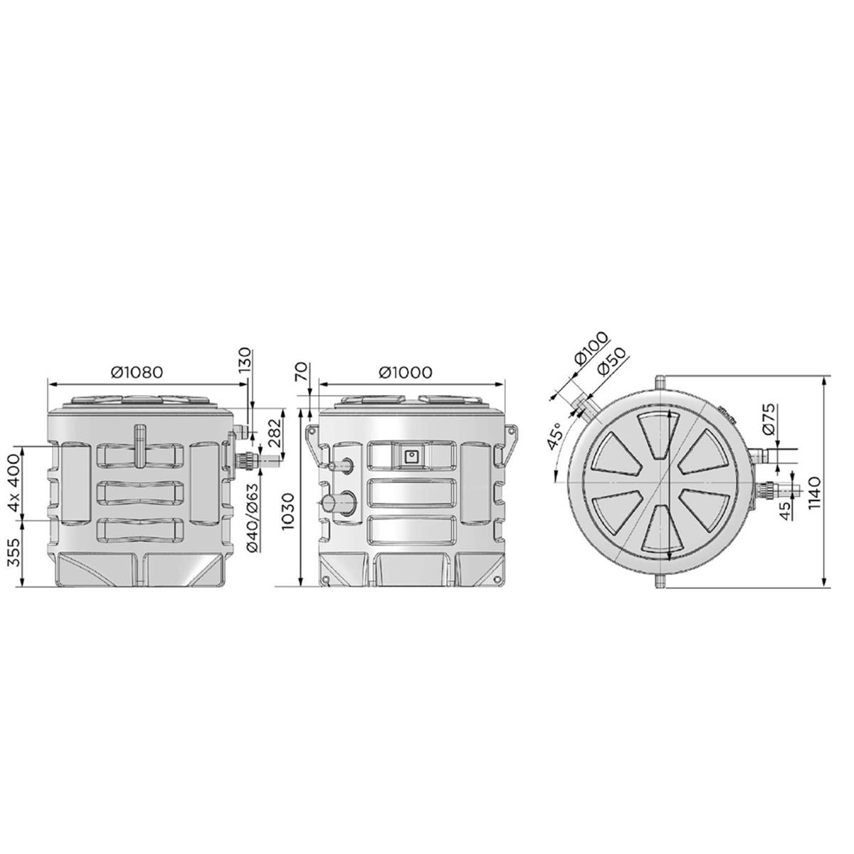 Sanifos 610 1 Sld S Tek Pompalı Monofaze Yağmur Suyu Tahliye Pompası küçük görsel