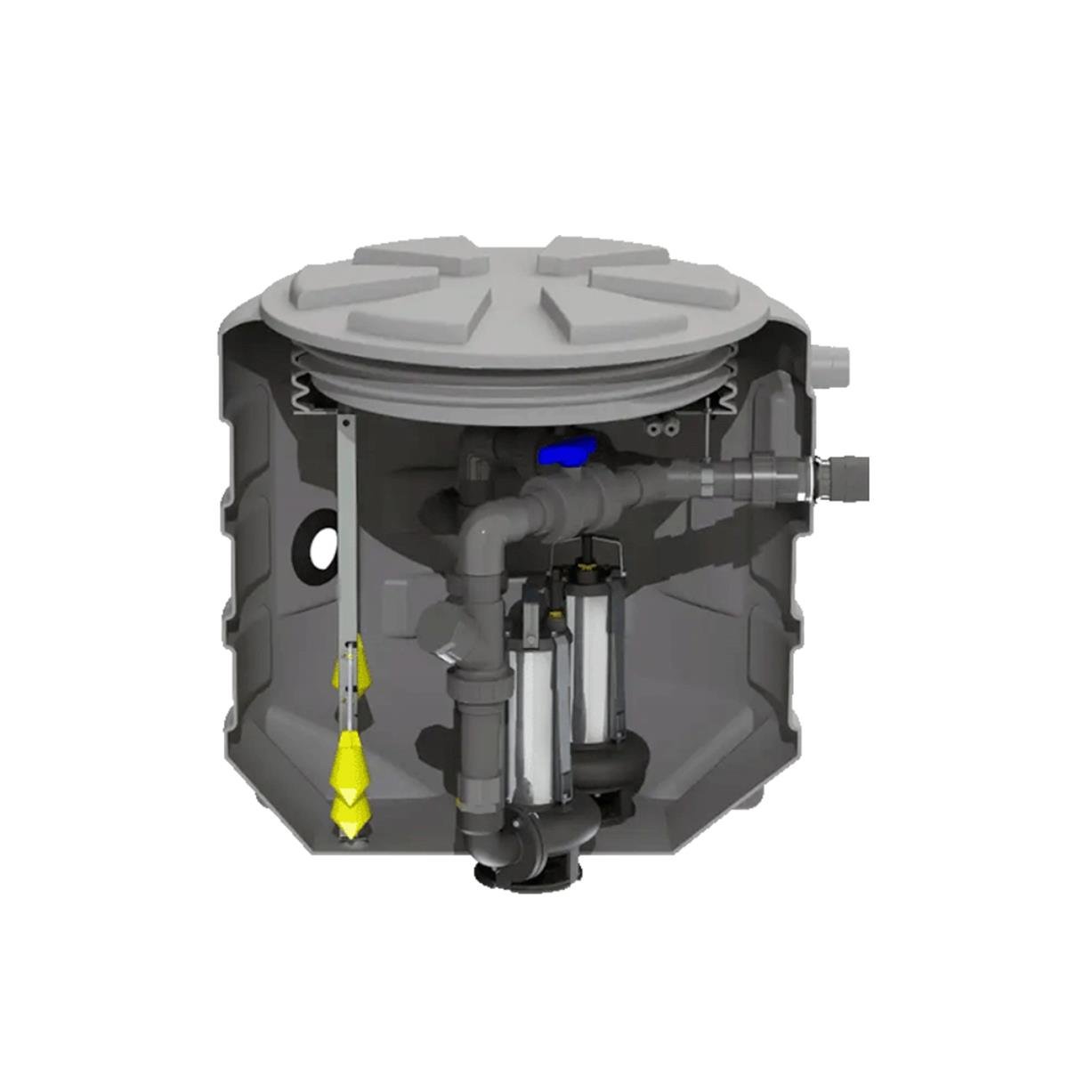 Sanifos 610 2 Sld T Çift Pompalı Trifaze Yağmur Suyu Tahliye Pompası görseli