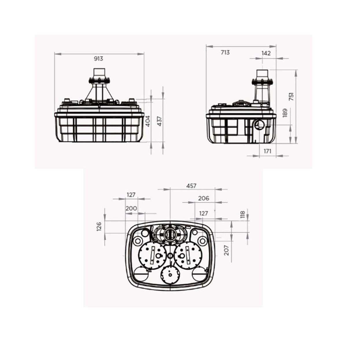 Sanicubic 2 Vx S Çift Motor Monofaze Tahliye İstasyonu 120 Lt küçük görsel
