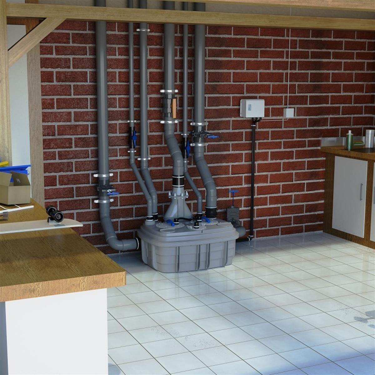 Sanicubic 2 Vx S Çift Motor Monofaze Tahliye İstasyonu 120 Lt küçük görsel