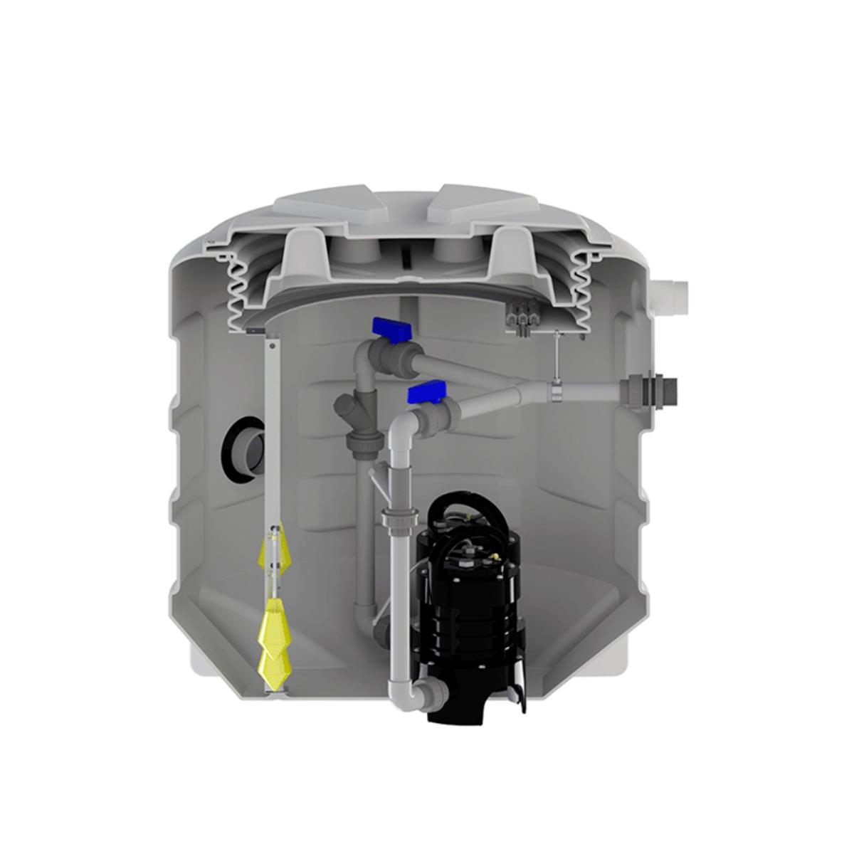 Sanifos 610 2 Vx S Vortex Çarklı Foseptik Çift Pompalı Monofaze Atık Su Tahliye İstasyonu küçük görsel