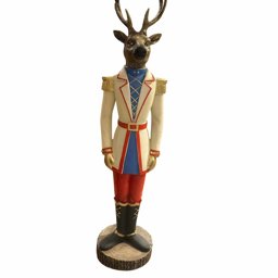 Süvari Yılbaşı Geyik Karşılama Heykeli Büyük Boy 135 Cm Moz-1 küçük görsel