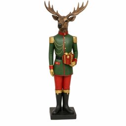 Süvari Yılbaşı Geyik Karşılama Heykeli Büyük Boy 135 Cm Moz-2 küçük görsel