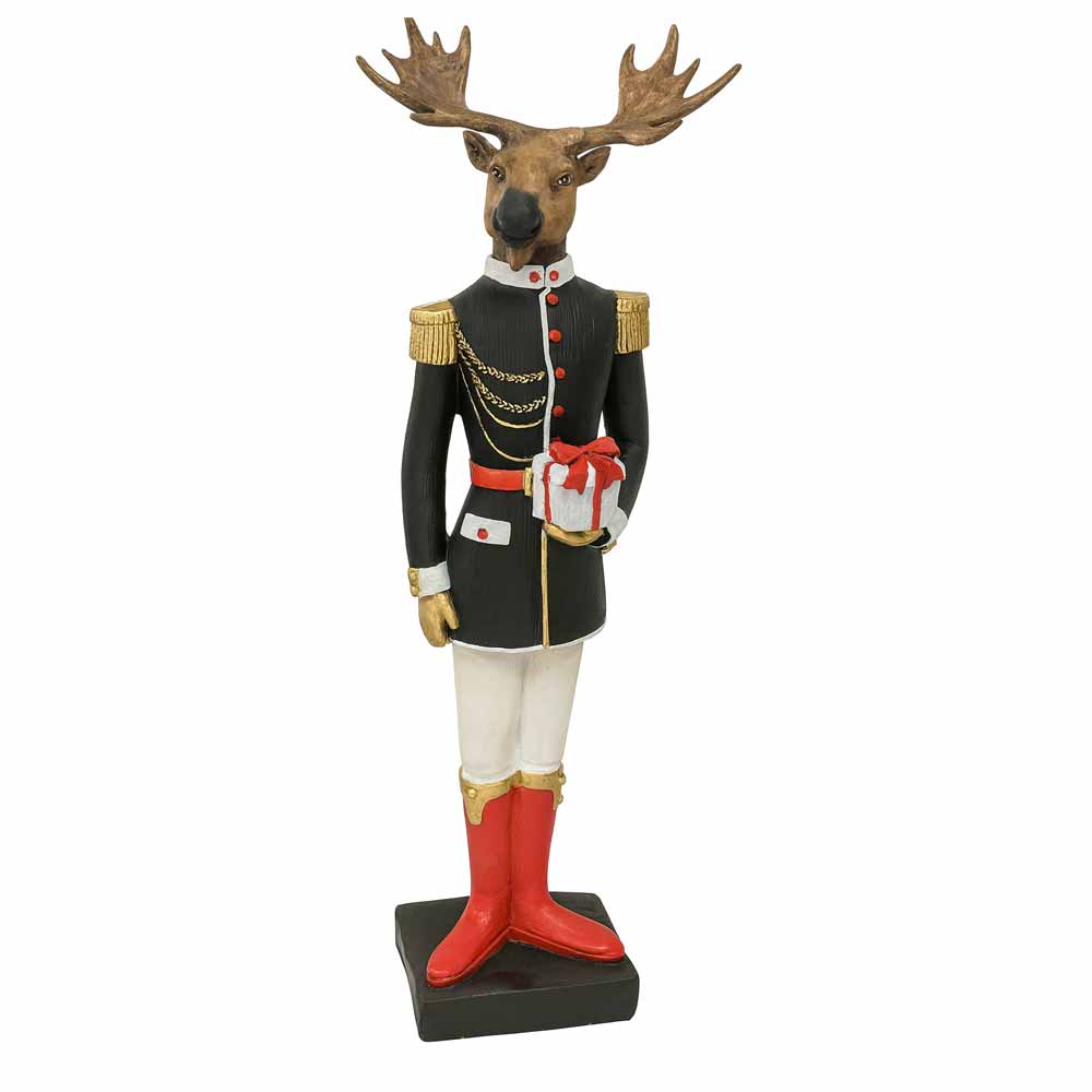 Süvari Yılbaşı Geyik Karşılama Heykeli Büyük Boy 135 Cm Moz-3 görseli