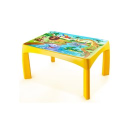 Şenyayla Desenli Çocuk Oyun Masası 70X100 cm Sarı 2592 küçük görsel