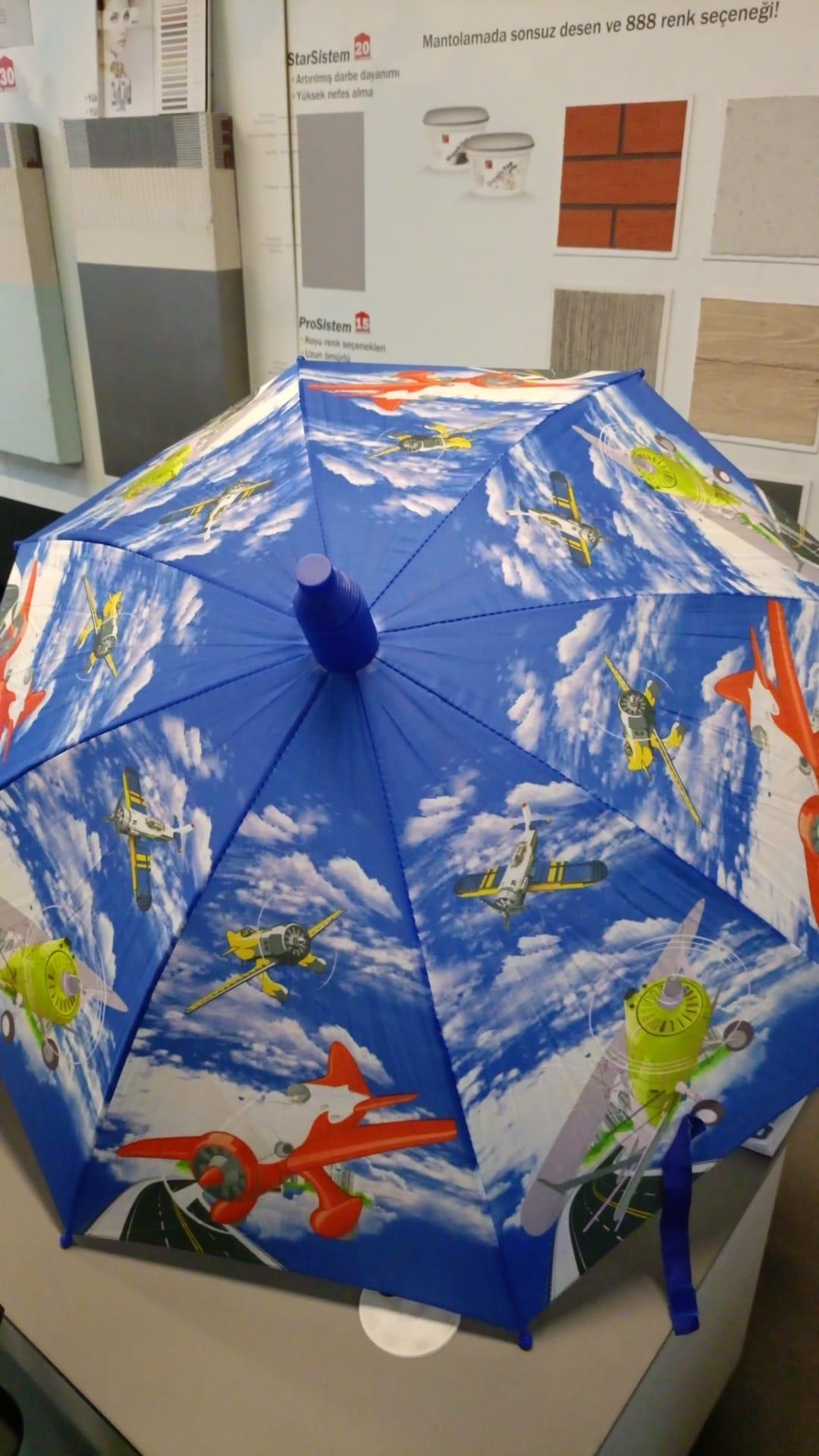 Bardaklı Erkek Çocuk Şemsiye Ccl 015-J küçük görsel