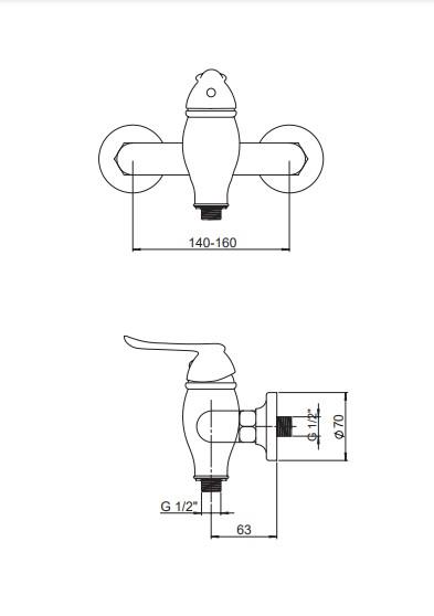 GPD Provido Duş Bataryası Krom Mdb155 küçük görsel