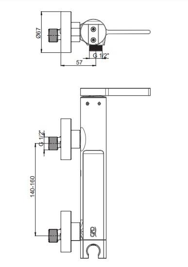 GPD Provido Duş Bataryası Krom Mdb155 küçük görsel