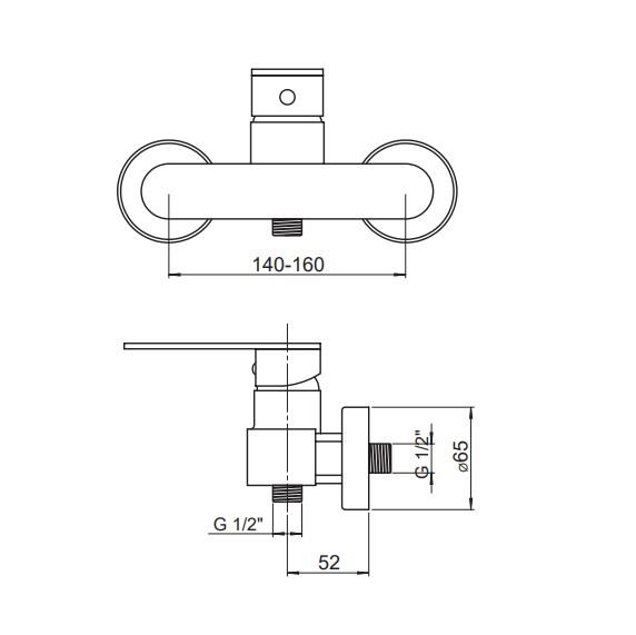 GPD Provido Duş Bataryası Altın Mdb155-a küçük görsel