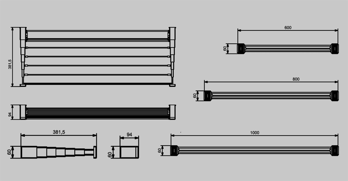 Teleskopik Çamaşır Askısı 60Cm küçük görsel