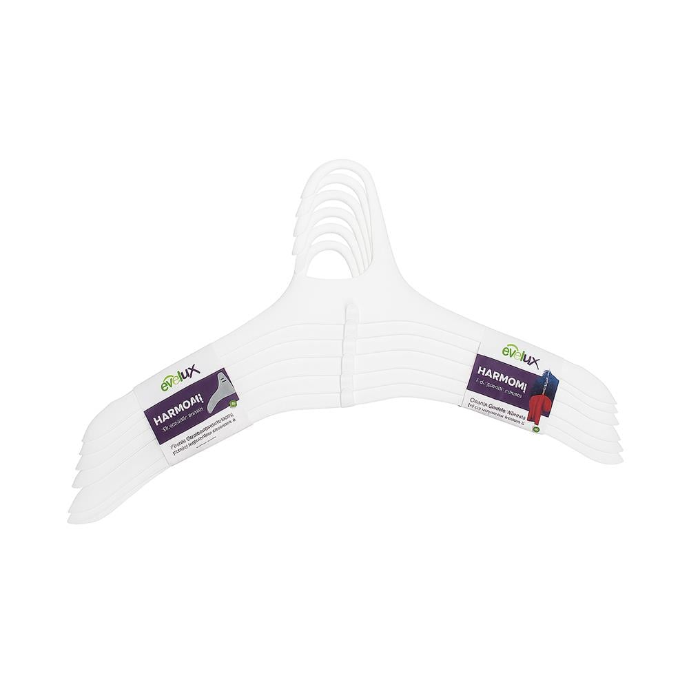 Evelüx Harmoni Elbise Askısı 6'Li Beyaz Evl24008 görseli