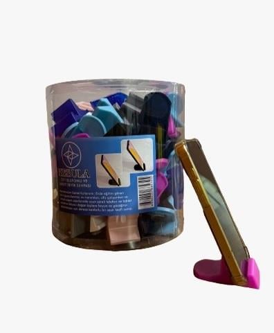 Masaüstü Plastik Telefon Tutucu 100'lü paket küçük görsel