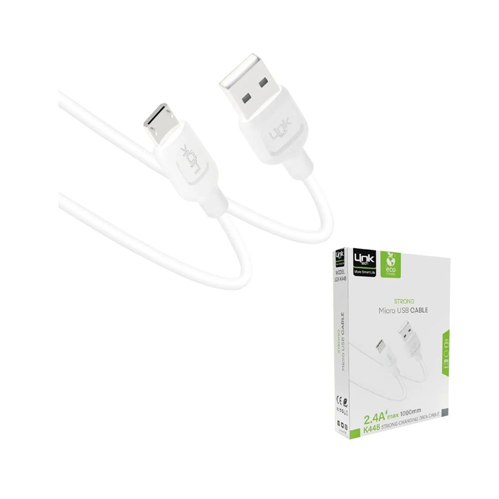 Linktech K448 Micro Usb 2.4 A Şarj Kablosu küçük görsel