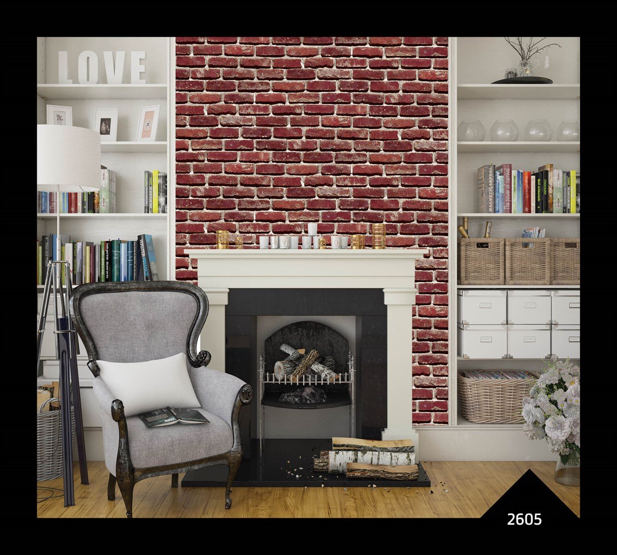 Natural Collection Tuğla Desenli Duvar Kağıdı 2605 (5.3 M2) görseli