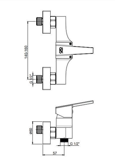 GPD Ritmo Duş Bataryası Krom Mdb85 küçük görsel