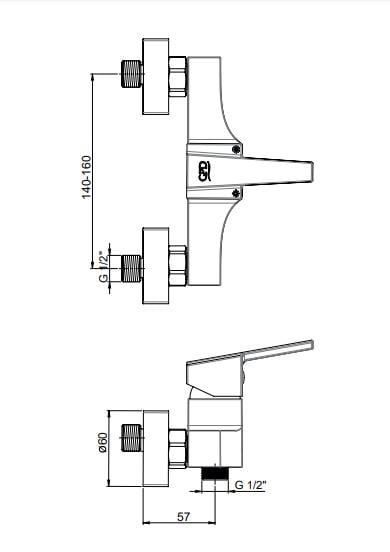 GPD Ritmo Duş Bataryası Krom Mdb85 küçük görsel