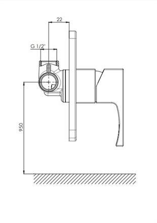 GPD Solus Ankastre Duş Bataryası Krom Mad55 küçük görsel