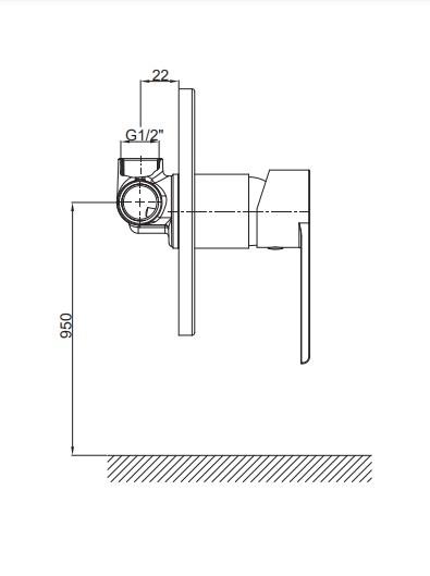 GPD Solus Ankastre Duş Bataryası Krom Mad55 küçük görsel