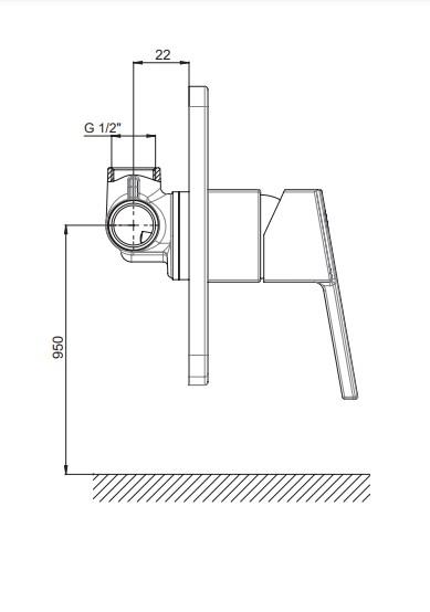 GPD Solus Ankastre Duş Bataryası Krom Mad55 küçük görsel