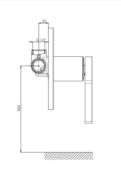 GPD Solus Ankastre Duş Bataryası Krom Mad55 küçük görsel