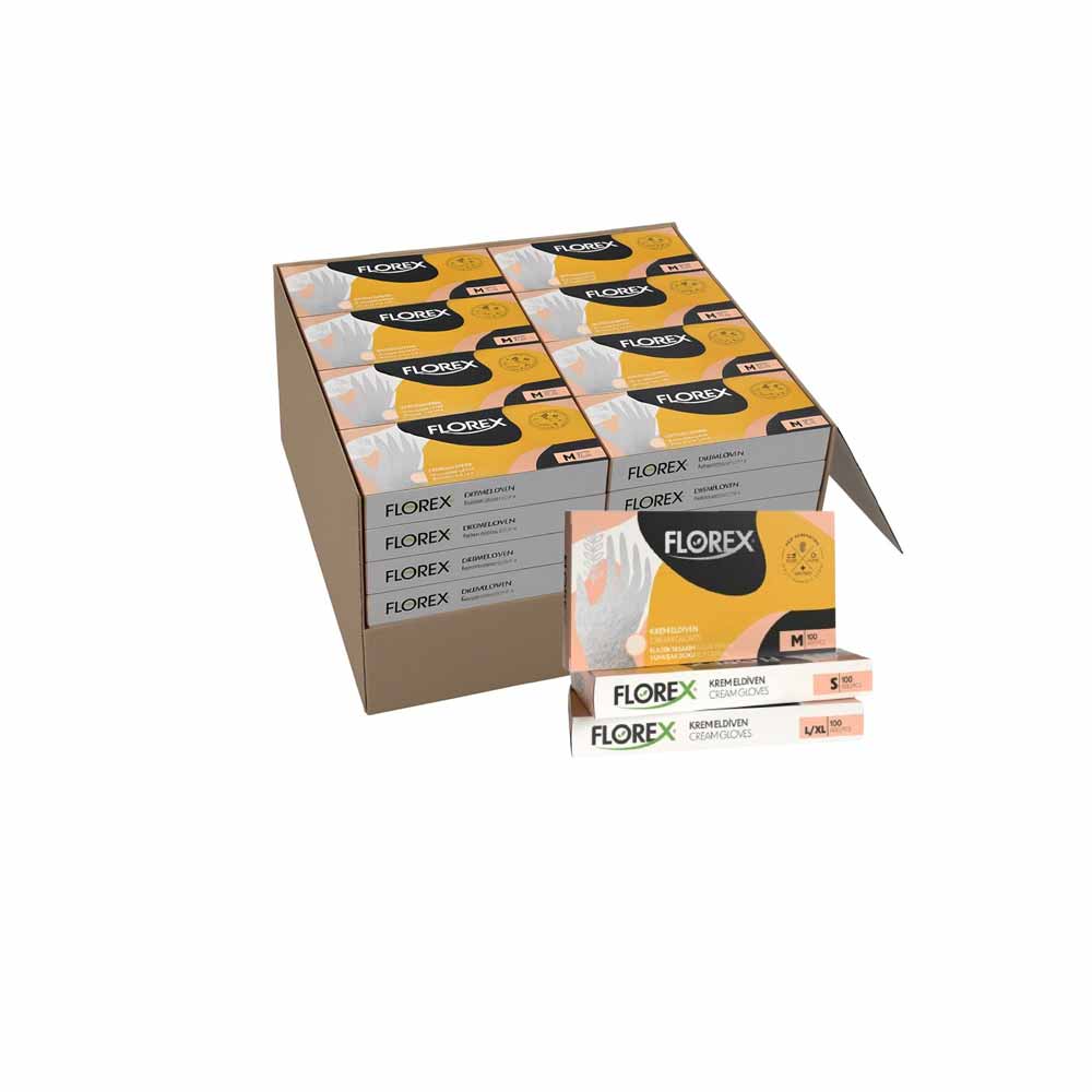 Florex Eldiven Krem M Beden 100'Lü X 20 Paket görseli