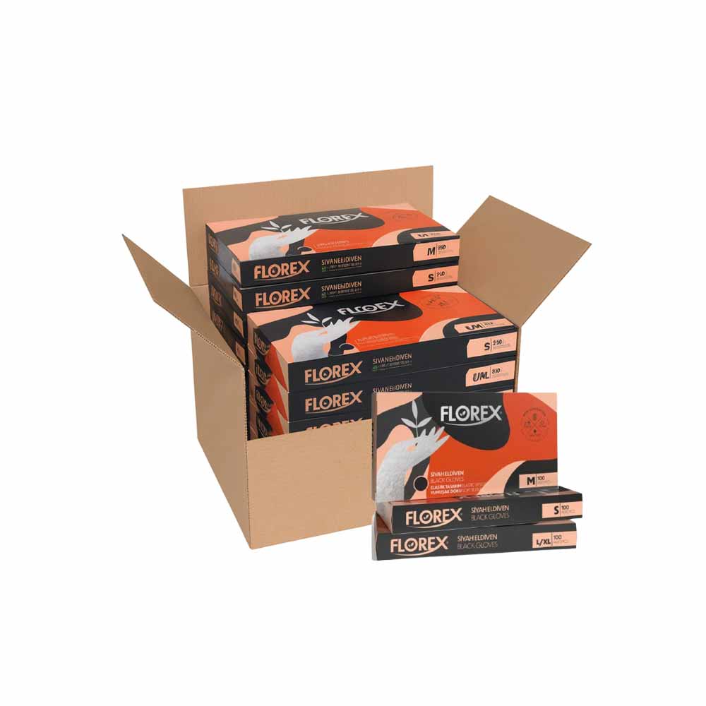 Florex Eldiven Siyah L-Xl Beden 100'Lü X 20 Paket görseli