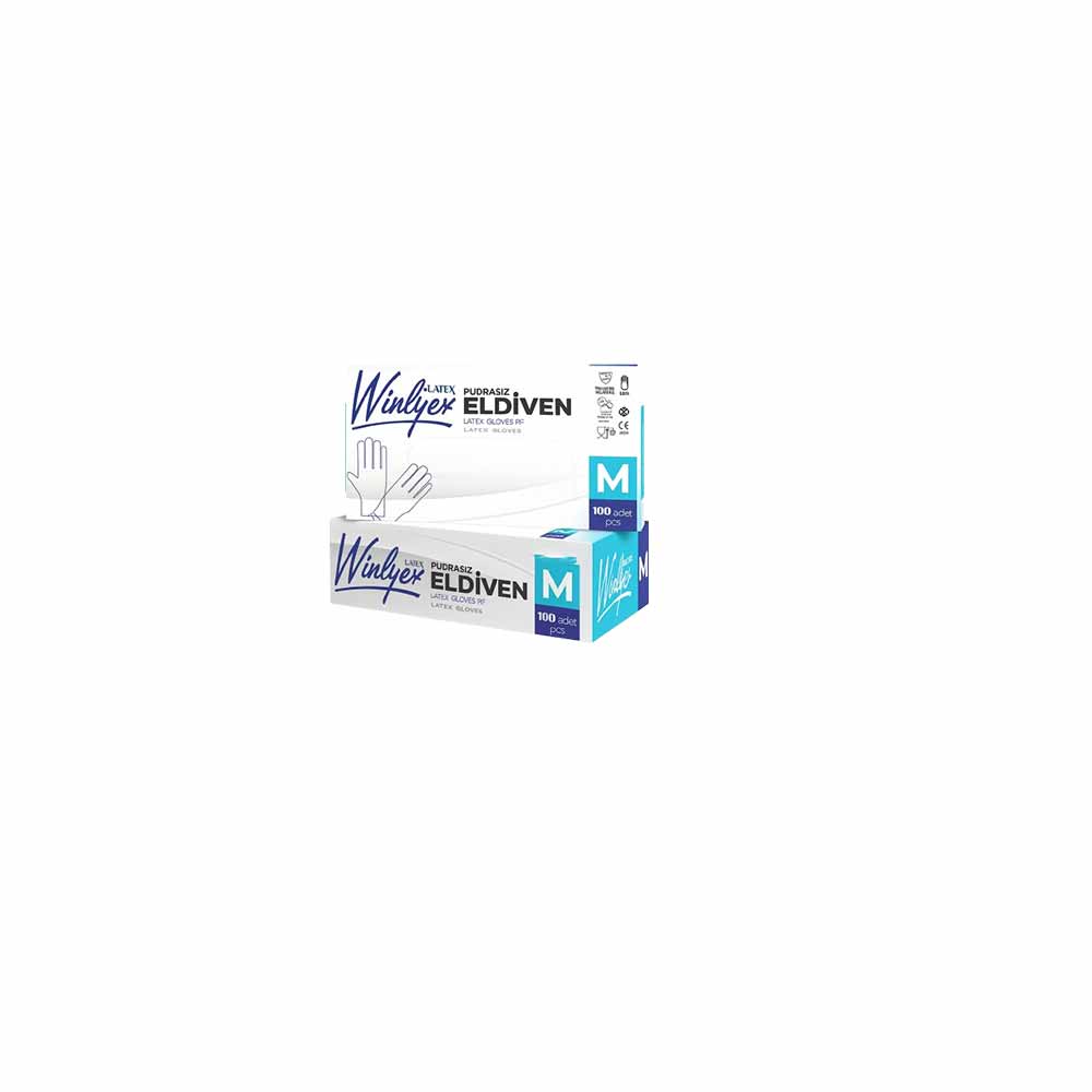 Reflex Winlyex Pudrasız Eldiven Şeffaf M Beden 100'Lü Paket görseli