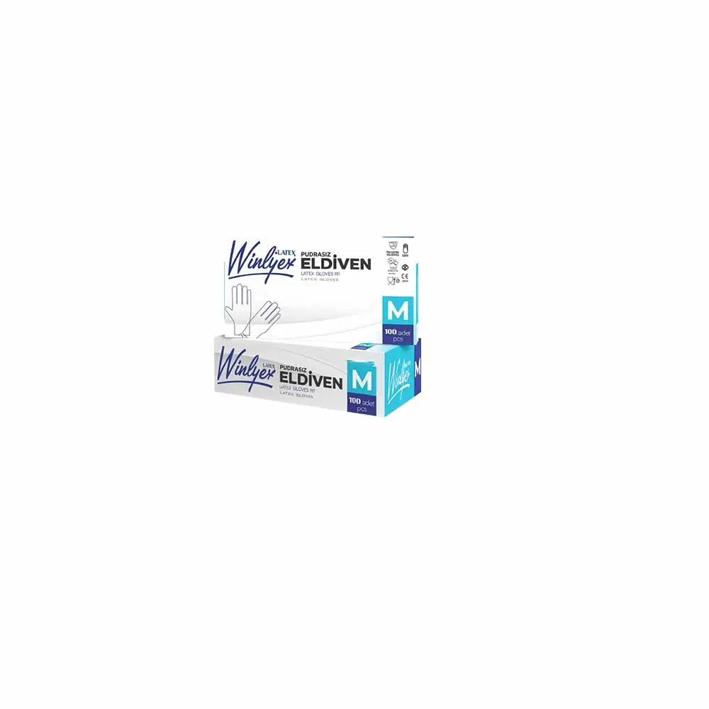 Reflex Winlyex Pudrasız Eldiven Şeffaf M Beden 100'Lü Paket görseli