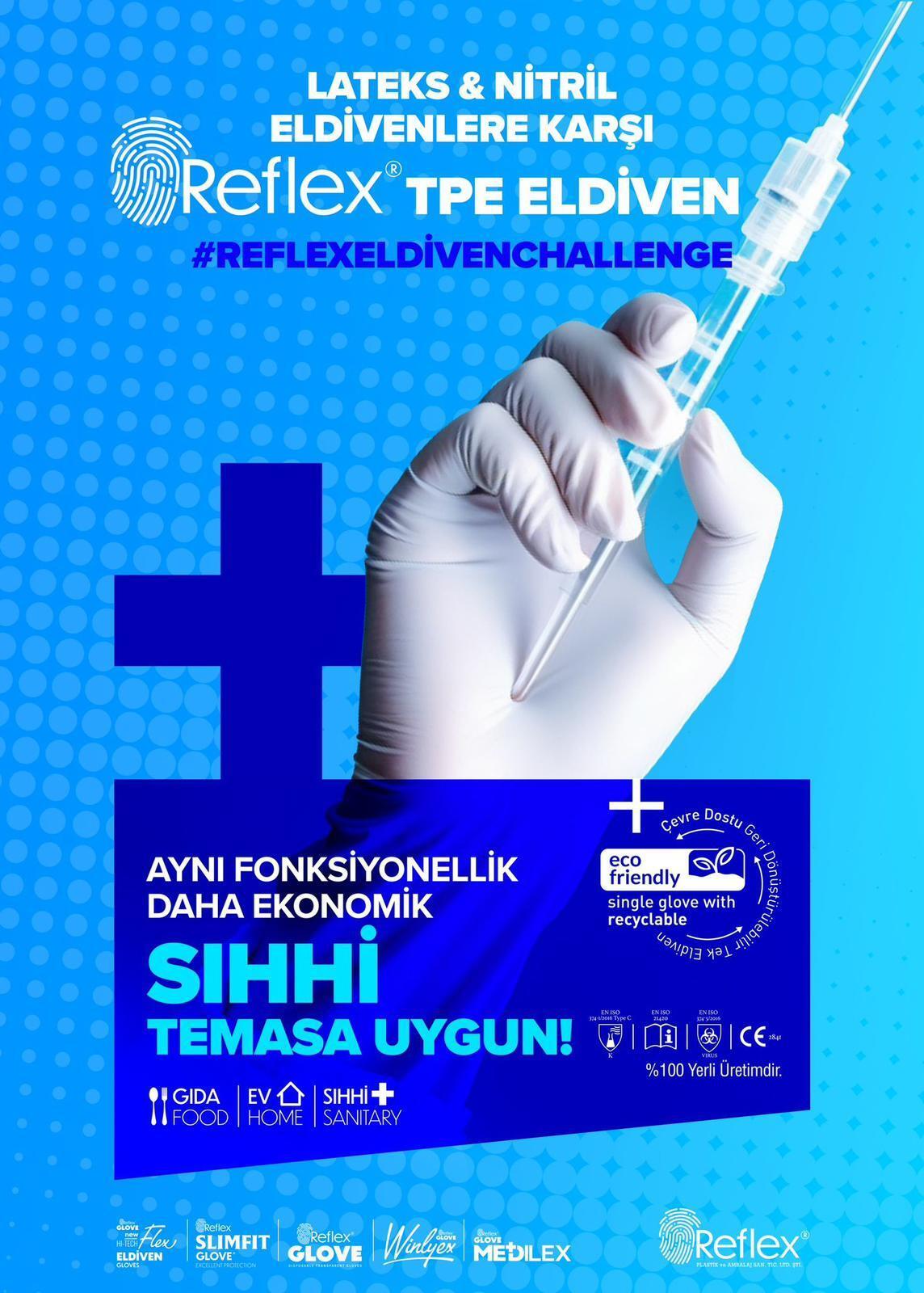 Reflex Slim Fit Pudrasız Eldiven Krem S Beden Yeni Nesil Teknoloji 100'lü Paket küçük görsel