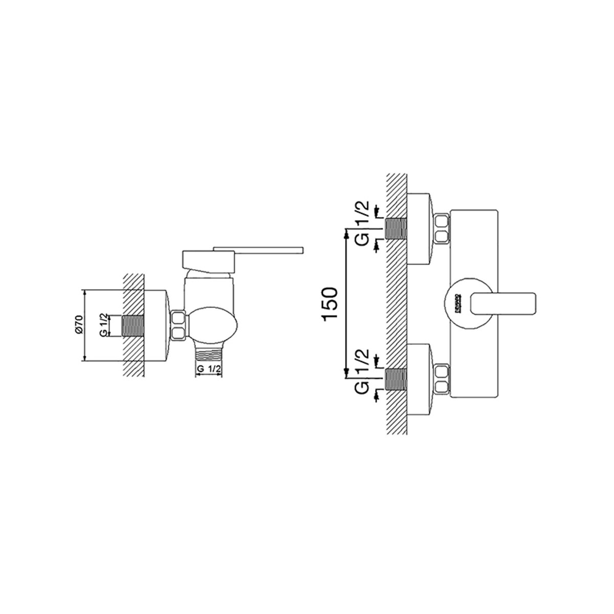 Newarc Premium Duş Bataryası 832041 küçük görsel