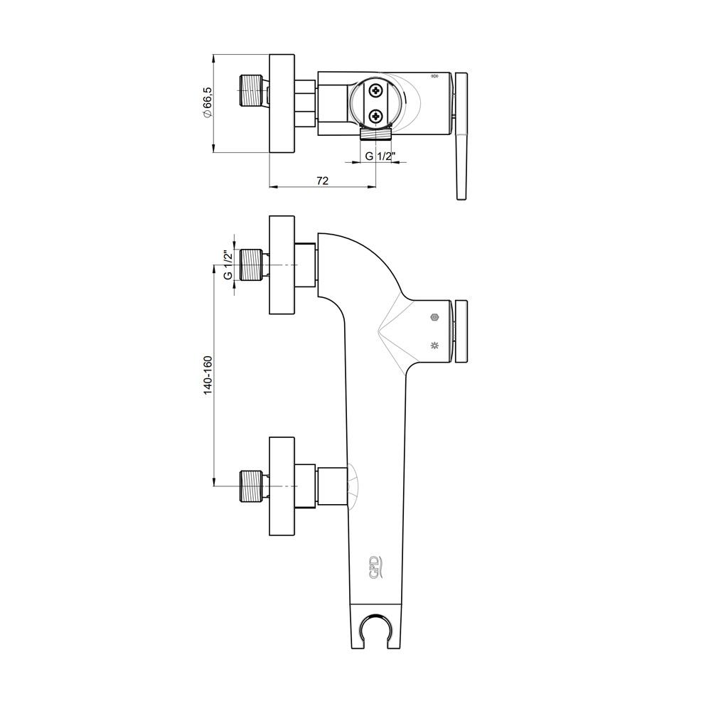 Gpd Aduro Duş Bataryası Krom Mdb195 küçük görsel