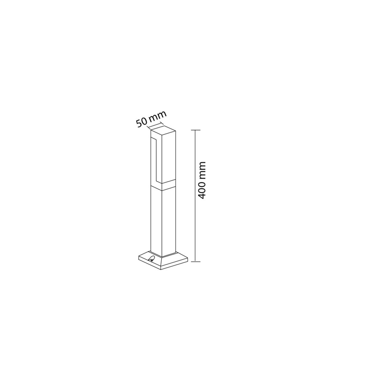 Forlife Bollard Bahçe Armatürü Ladin 40cm 10W 3200k Gün Işığı FL-1793 küçük görsel
