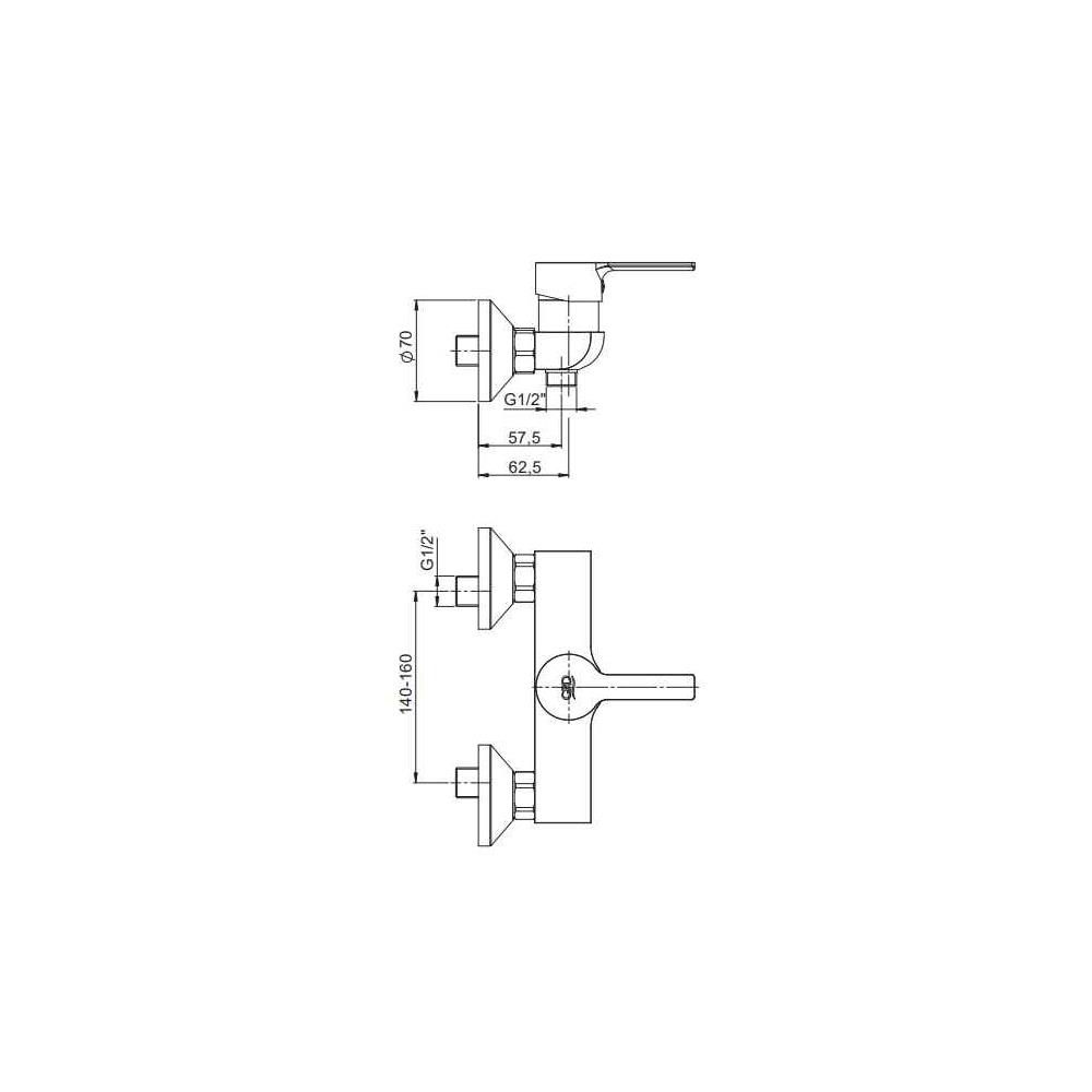 GPD Solus Duş Bataryası Krom Mdb55 küçük görsel