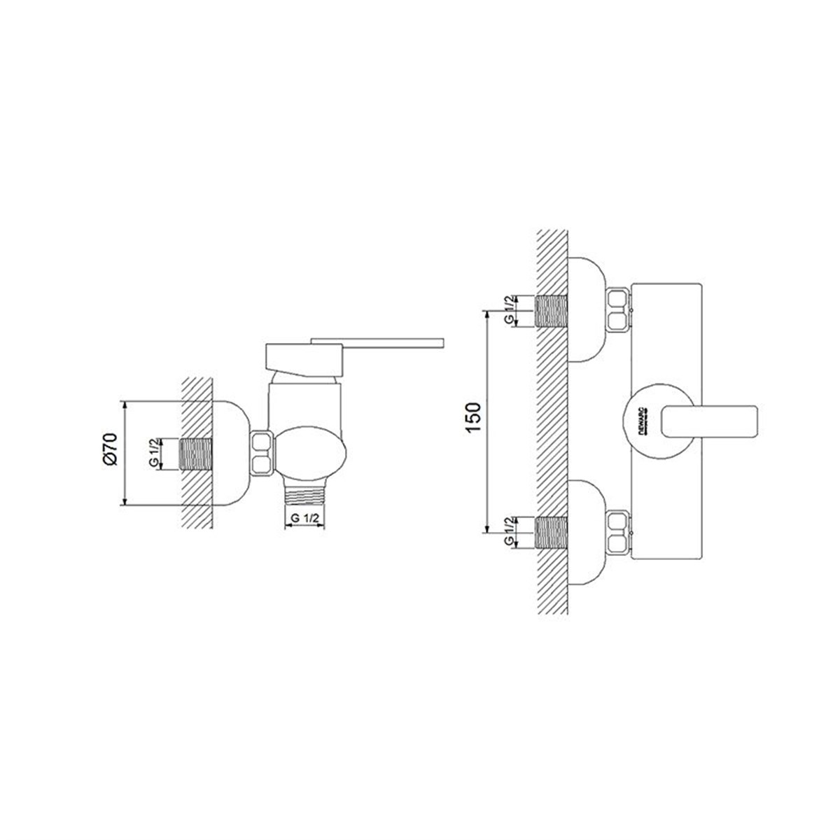 Newarc Master Duş Bataryası 187041 küçük görsel