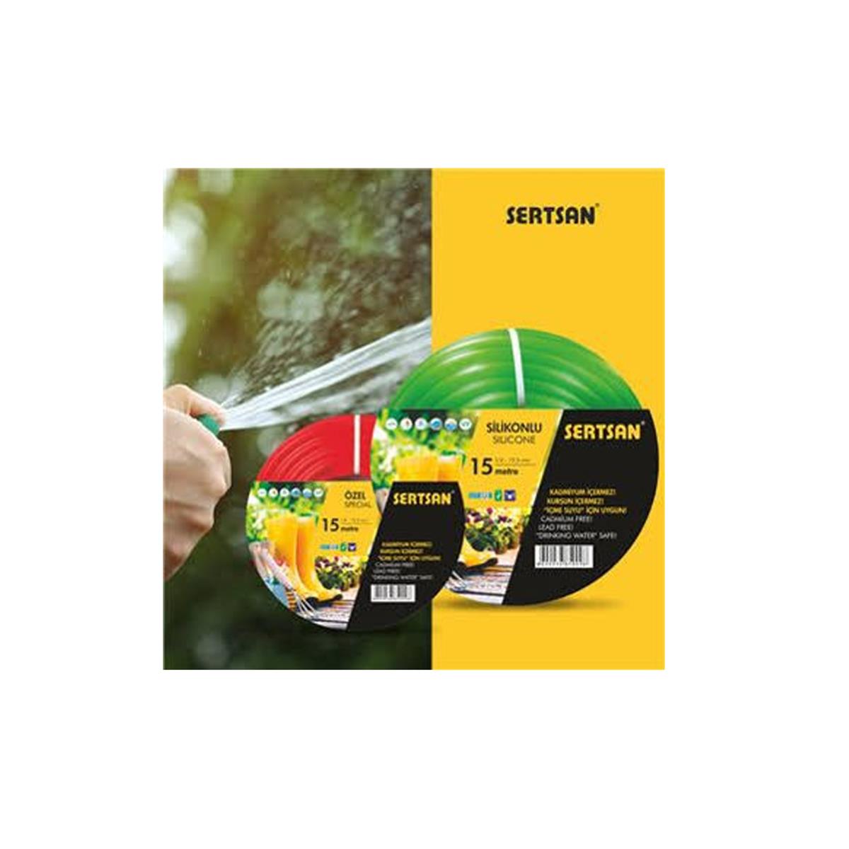 Sertsan Ekolüks Silikonlu Bahçe Hortumu 15 Metre küçük görsel