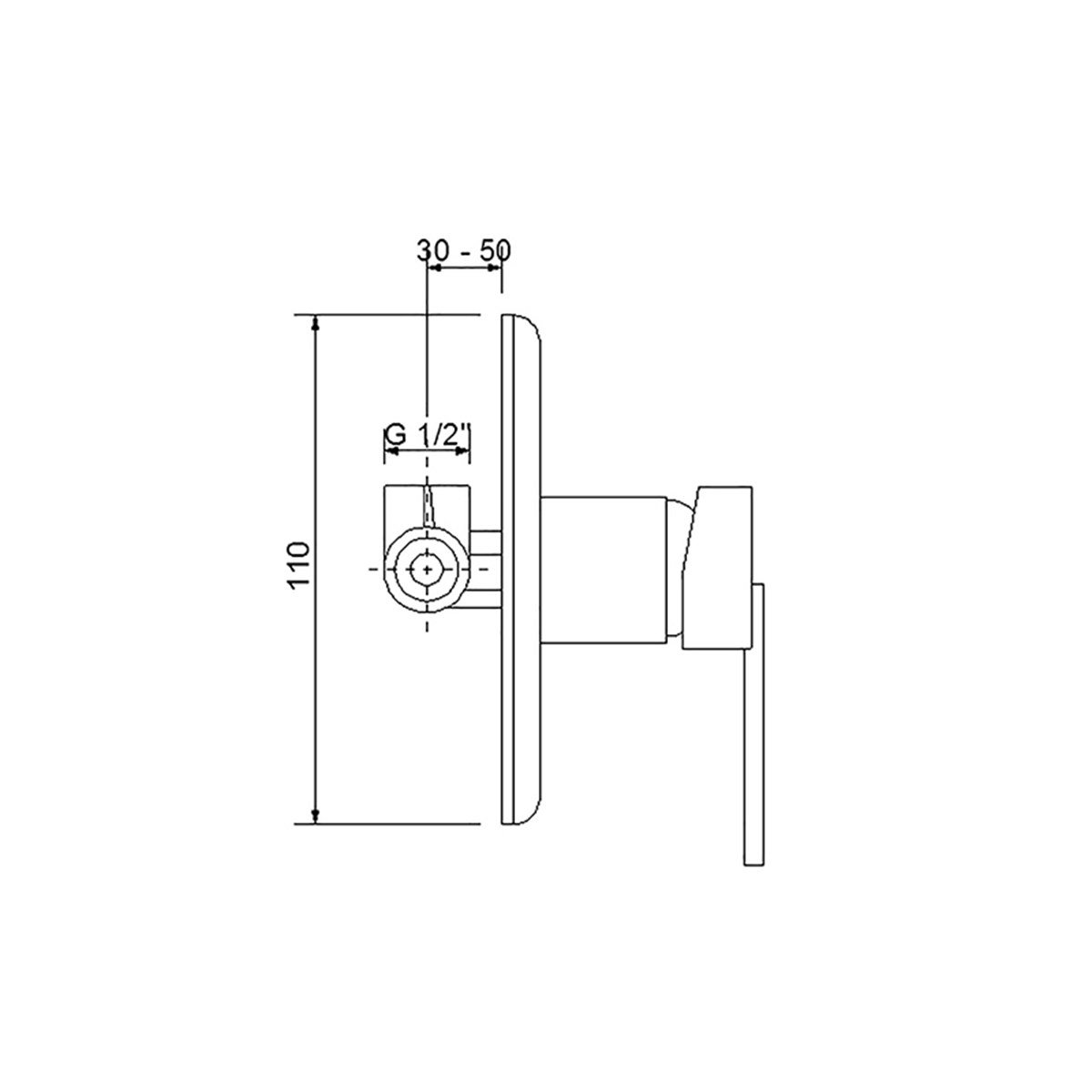 Newarc Premium Ankastre Duş Bataryası 832121 küçük görsel