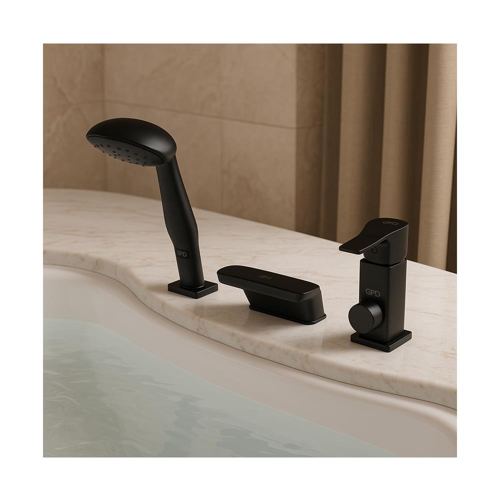 GPD Atros Ankastre Küvet Bataryası (3 Delikli) Krom Mak65-c küçük görsel