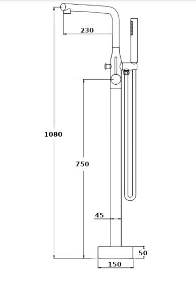 GPD Yuvarlak Model Yerden Küvet Bataryası krom Ykb200 küçük görsel