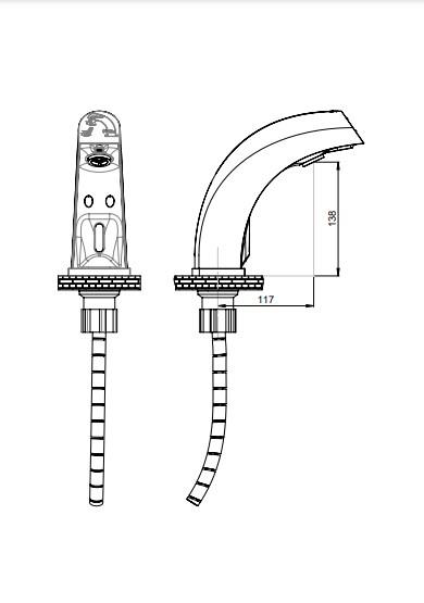 GPD Wiser-q Fotoselli Su ve Sabunluk Bataryası (Tek Su Girişli) Krom Flb09-2 küçük görsel
