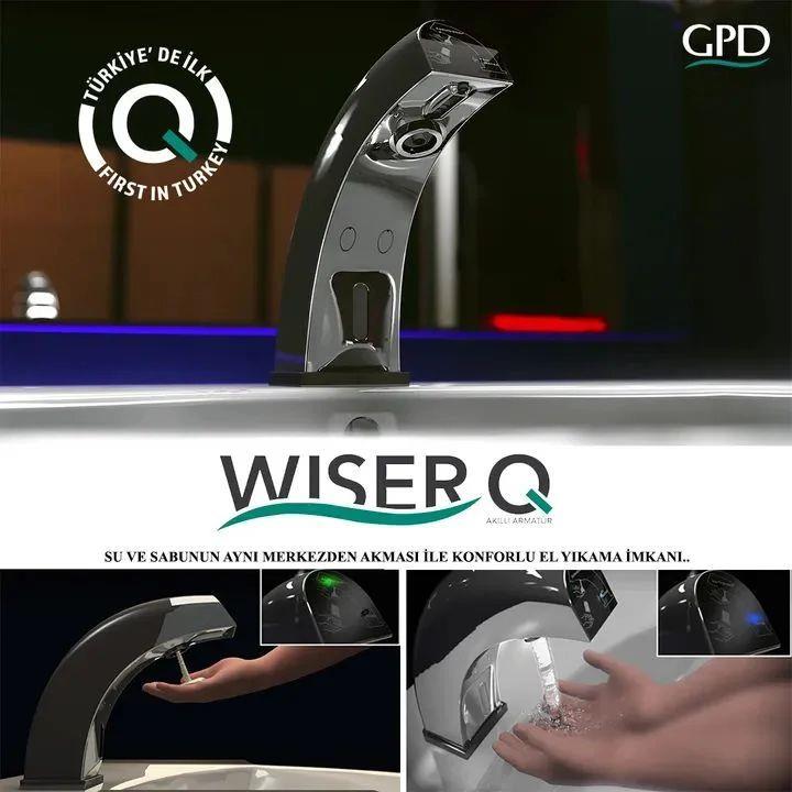 GPD Wiser-q Fotoselli Su ve Sabunluk Bataryası (Tek Su Girişli) Krom Flb09-2 küçük görsel