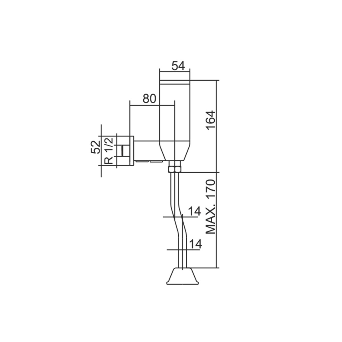 Venezia Fotoselli Pisuvar Musluğu Sıva Altı 5013004 küçük görsel