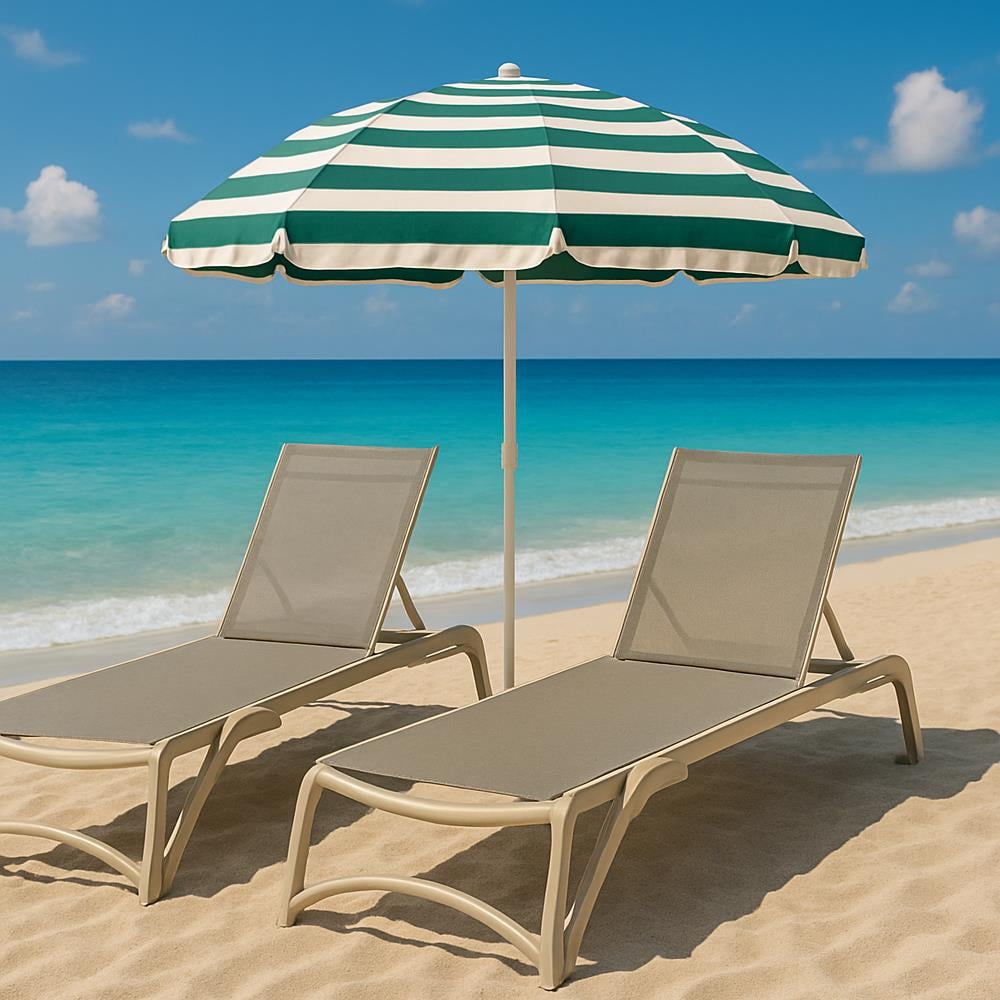 Brezza 2532 Alüminyum Fileli Şezlong Bej küçük görsel