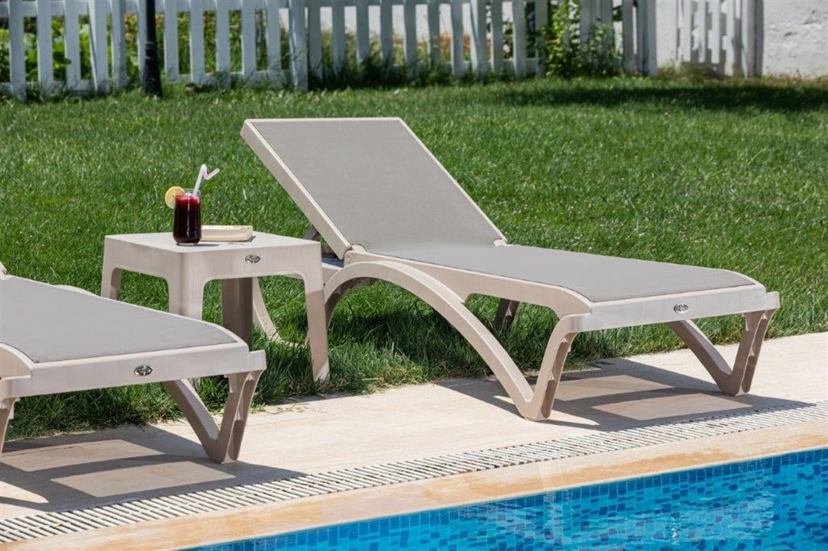 Brezza 2534 Royal Fileli Şezlong Bej/Bej görseli