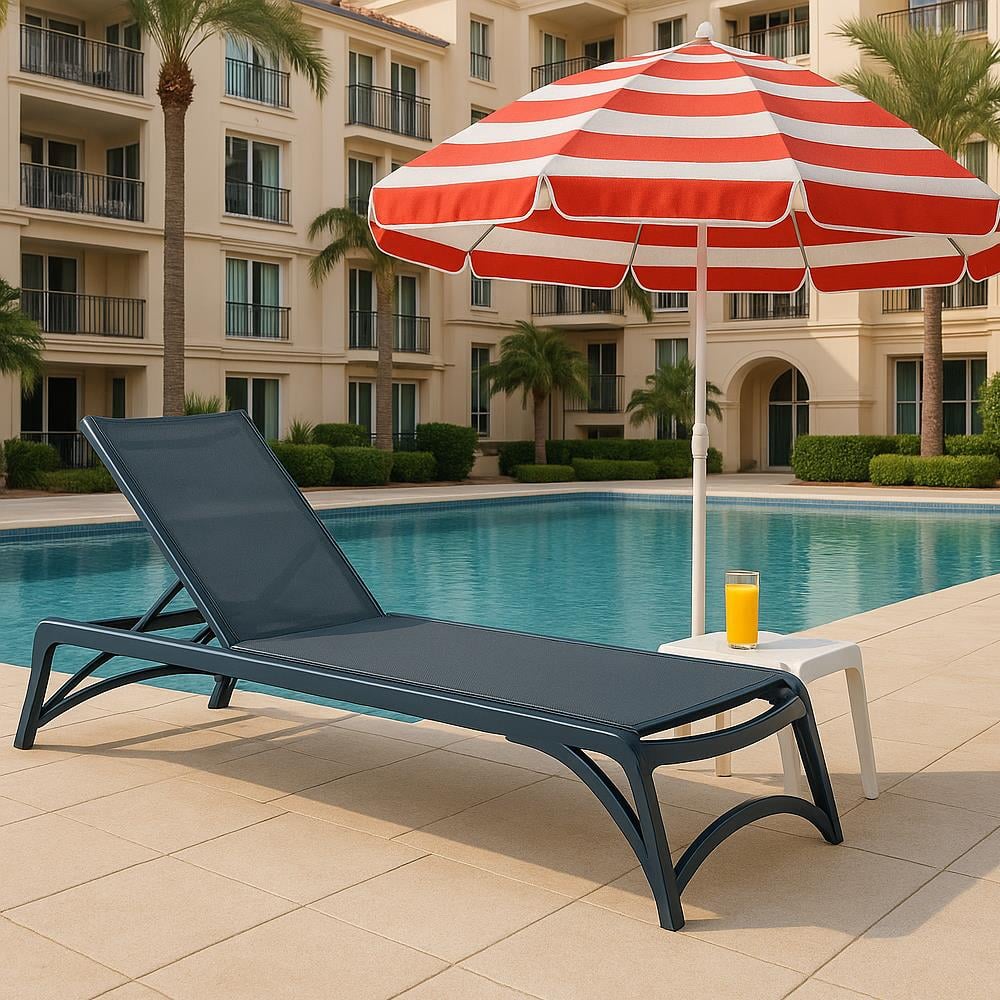 Brezza 2532 Alüminyum Fileli Şezlong Antrasit küçük görsel