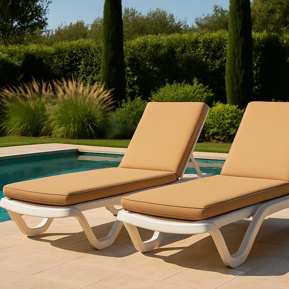 Şezlong Minderi Su Tutmaz Kumaşlı Bej küçük görsel