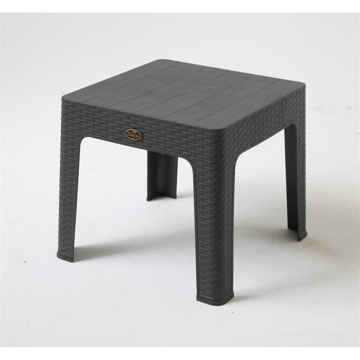 Brezza 2593 Rattan Sehpa 45x45 cm Antrasit görseli